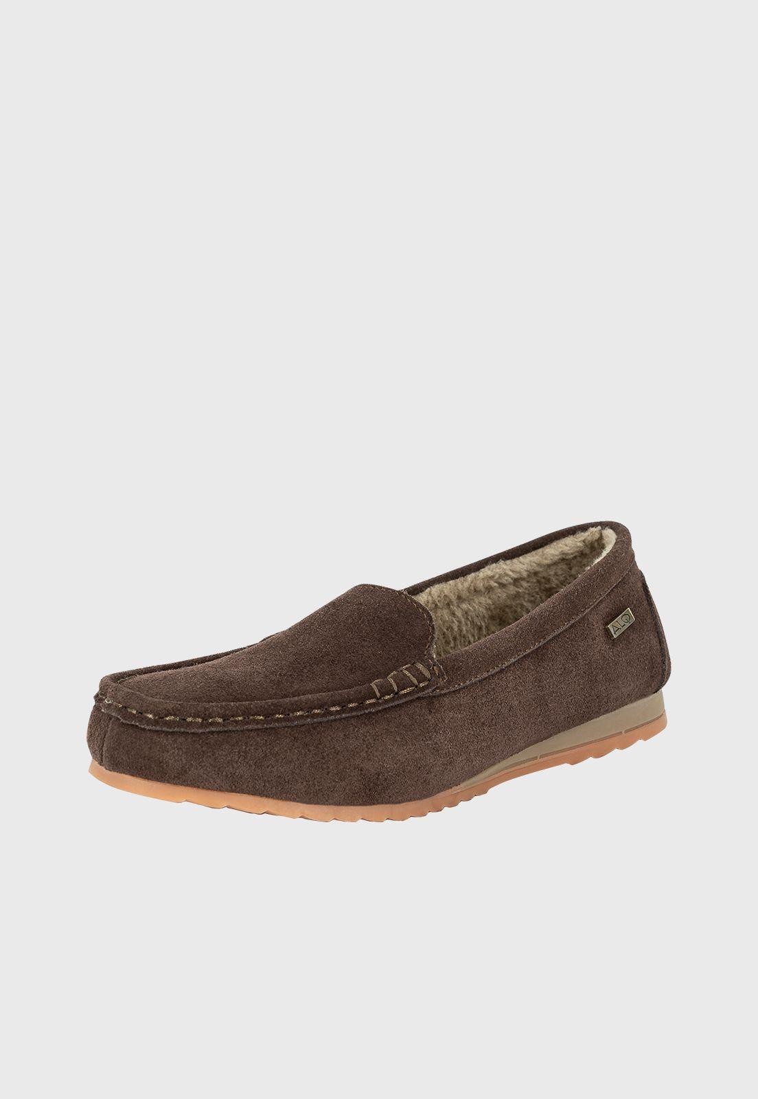 Mocasin de Cuero con Chiporro Amur Café Alquimia-0