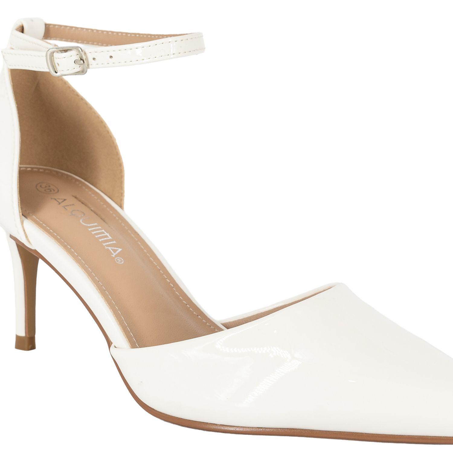 Zapato Formal Stiletto Blanco Alquimia-4