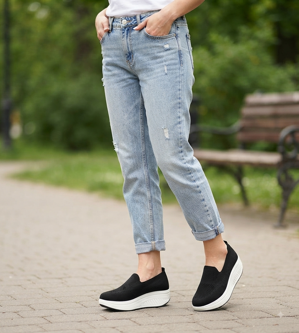 Mocasín Plataforma Slip-On Beth Negro Alquimia-5