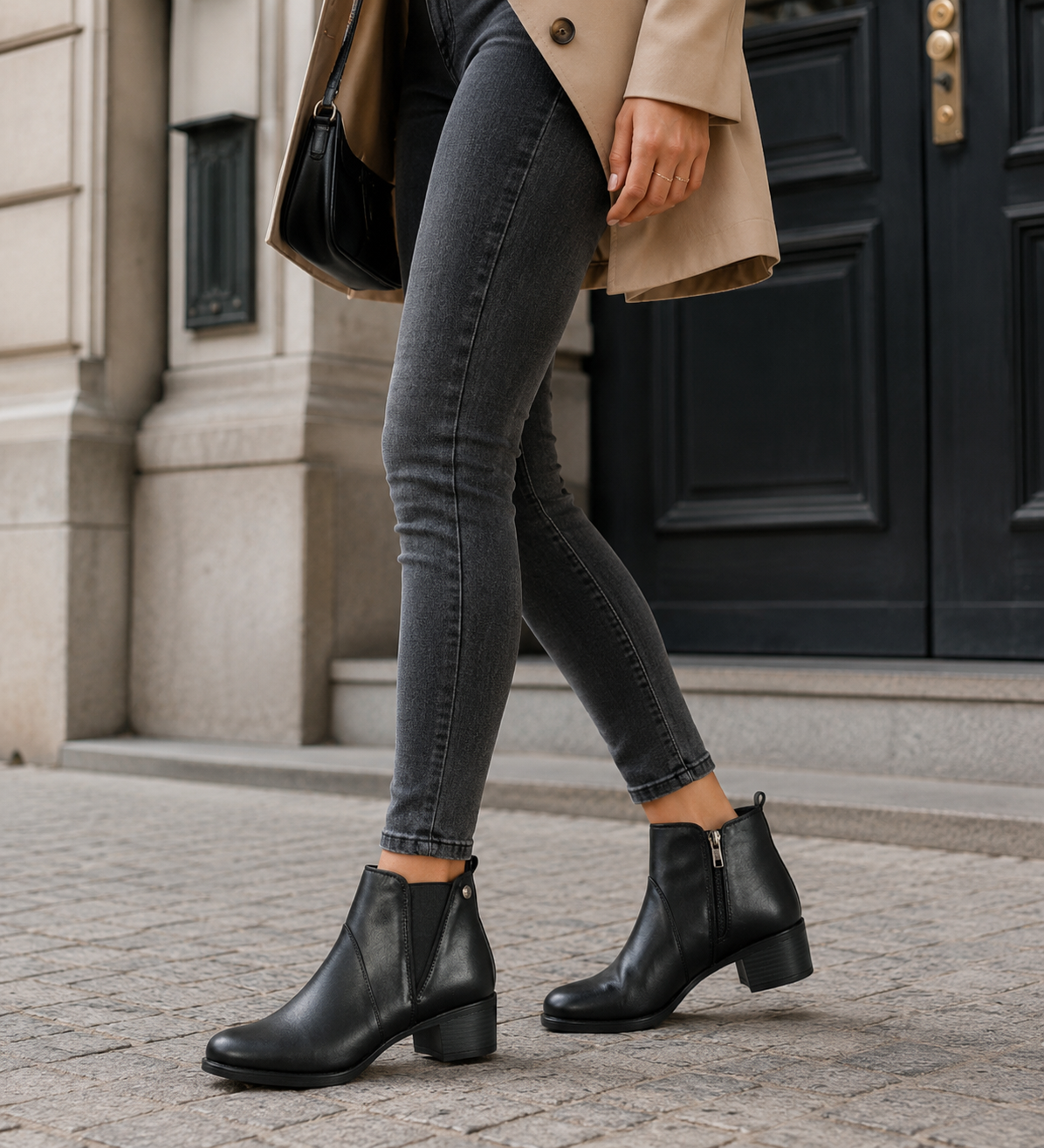 Botin de Cuero Lady Negro Alquimia-5