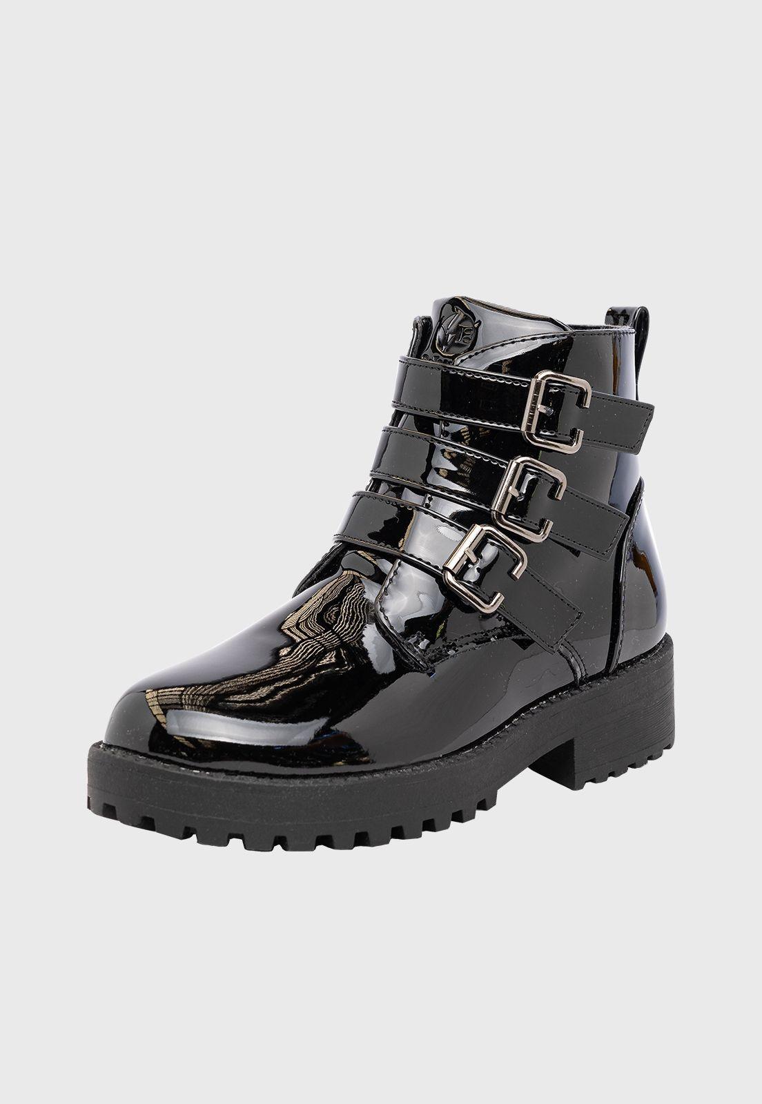 Botin Yeni Negro Charol Bamboo-0