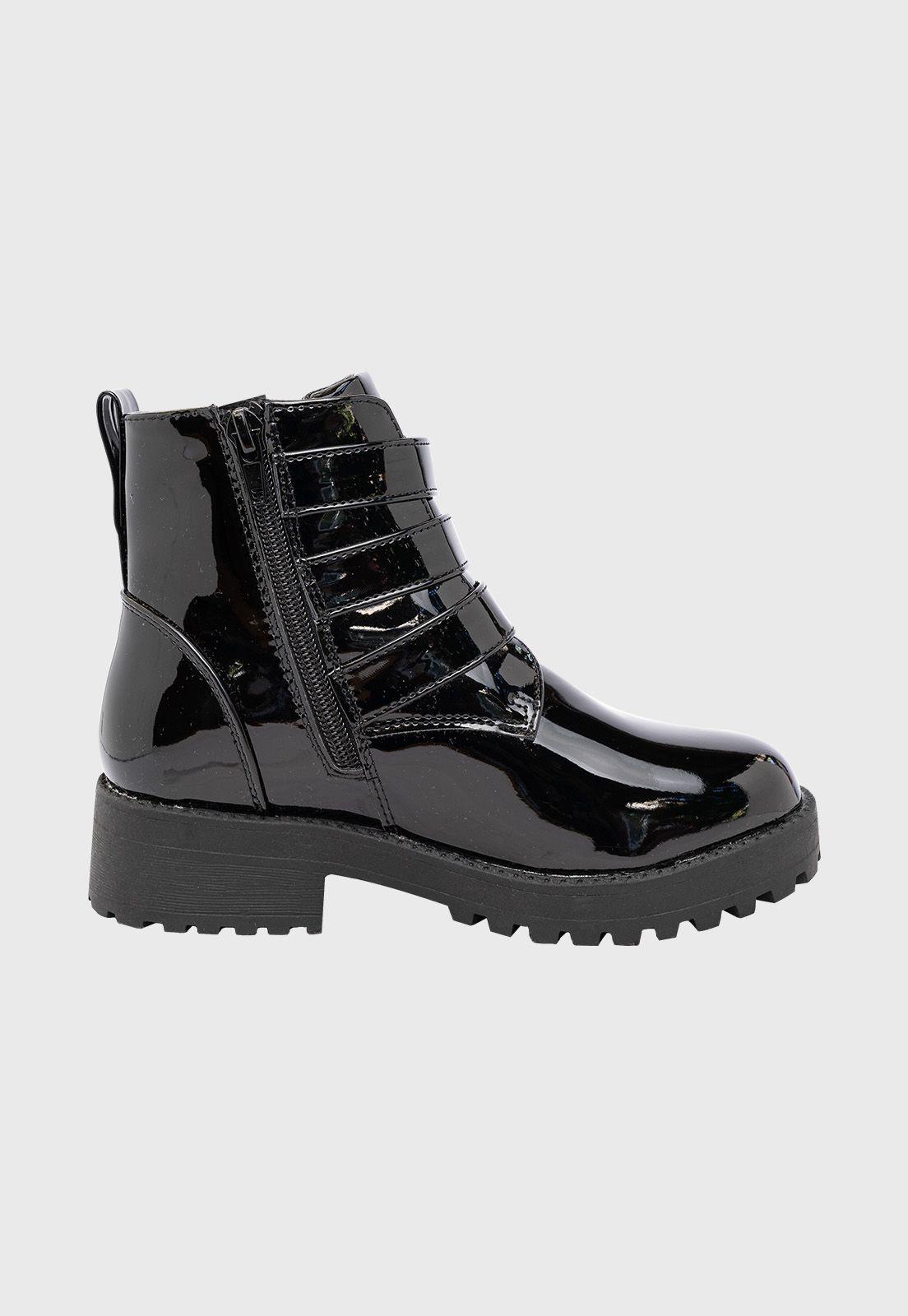 Botin Yeni Negro Charol Bamboo-3