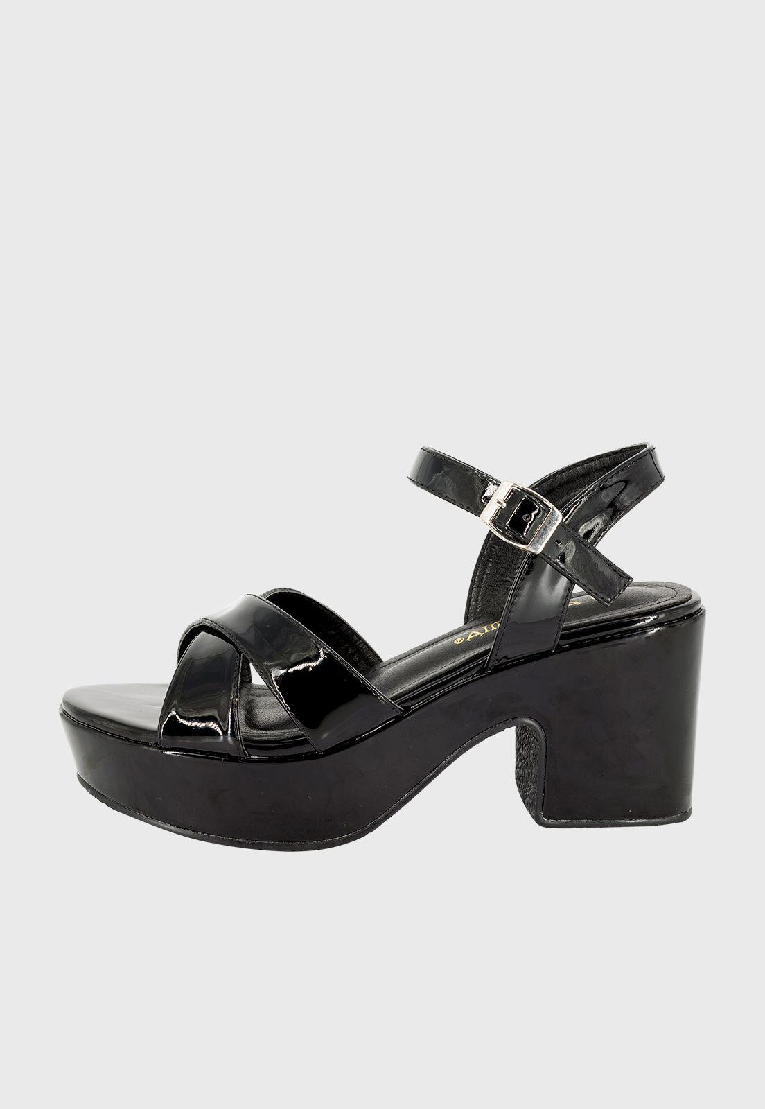 Sandalia de Vestir Savoia Negro Charol Alquimia-1