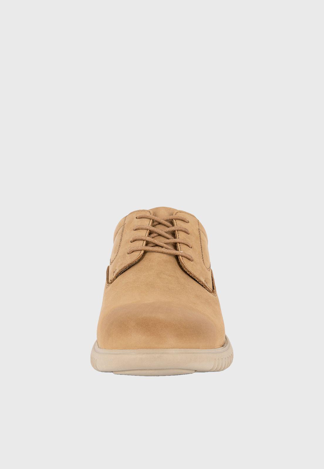 Zapato de Cuero Casual Pikes Khaki London Adixt-2