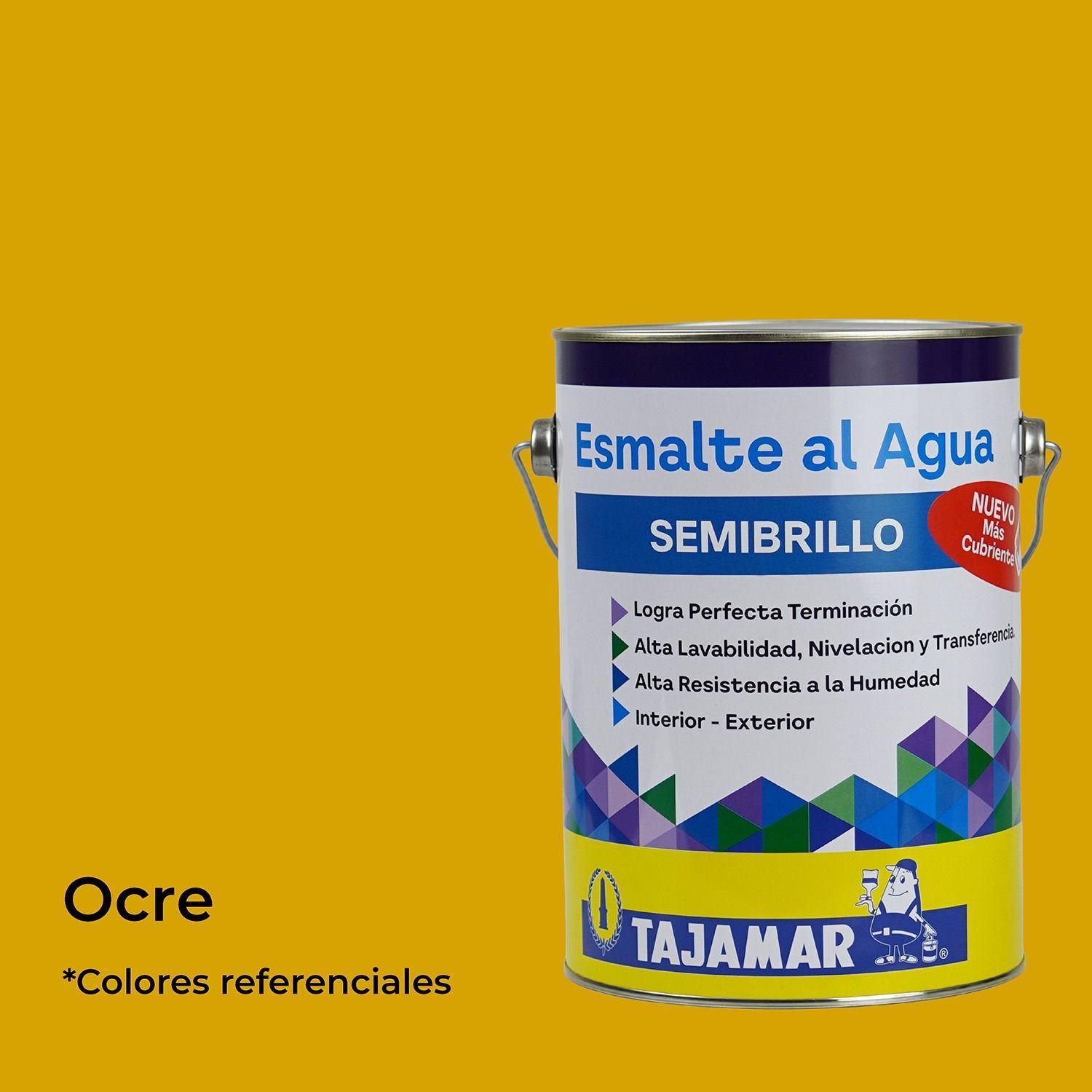 Esmalte Al Agua Semibrillo Ocre Tajamar Galón-1