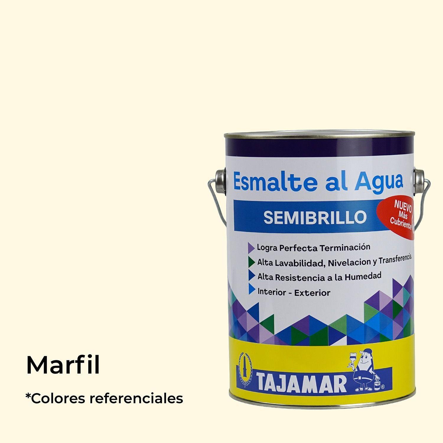 Esmalte Al Agua Semibrillo Marfil Tajamar Galón-1