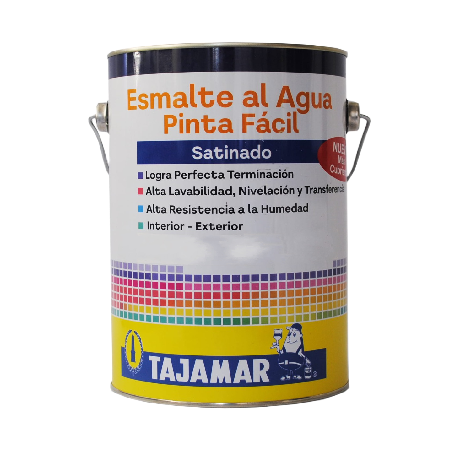 Esmalte Al Agua Satín Pinta Fácil Ocre Tajamar Galón-0