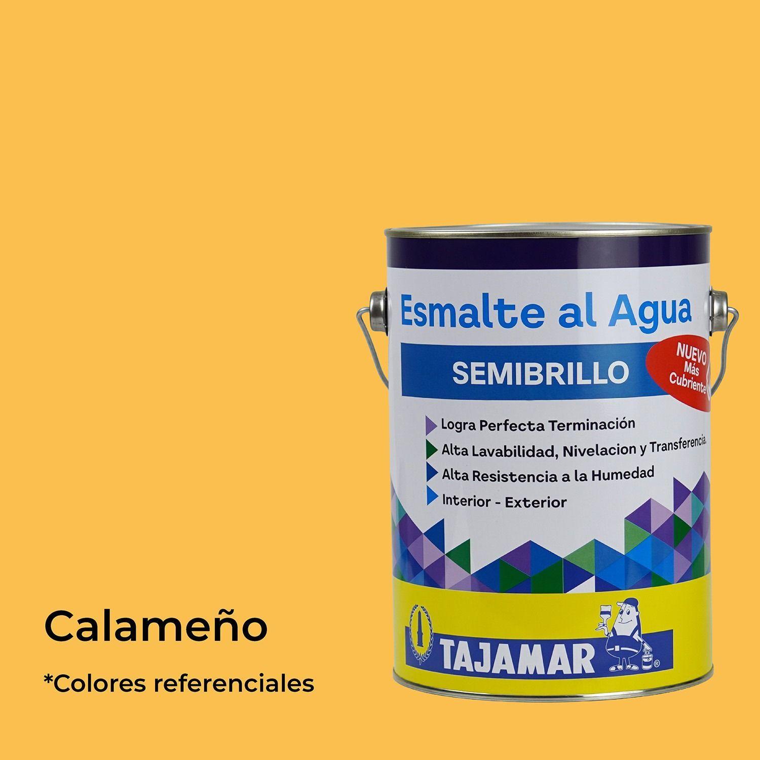 Esmalte Al Agua Semibrillo Calameño Tajamar Galón-1