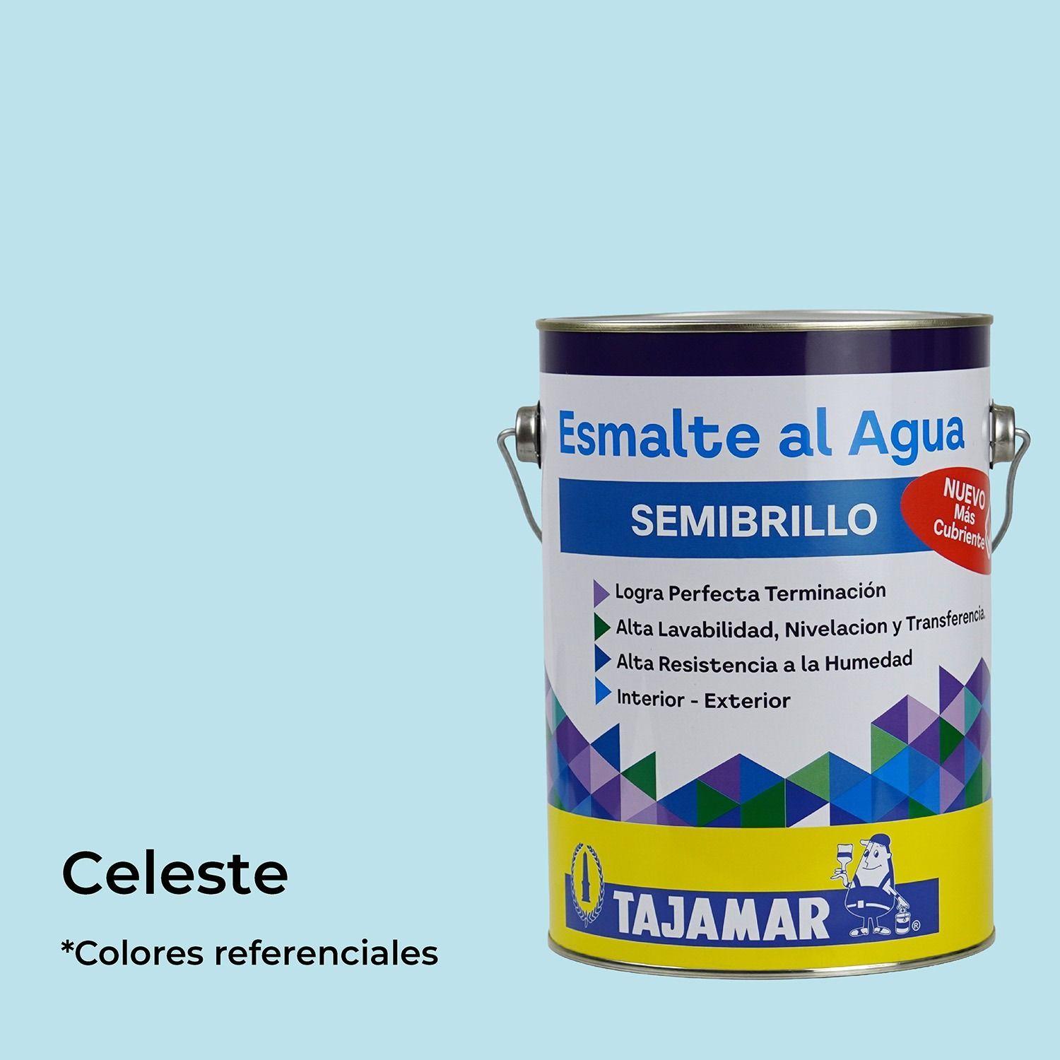 Esmalte Al Agua Semibrillo CelesteTajamar Galón-1