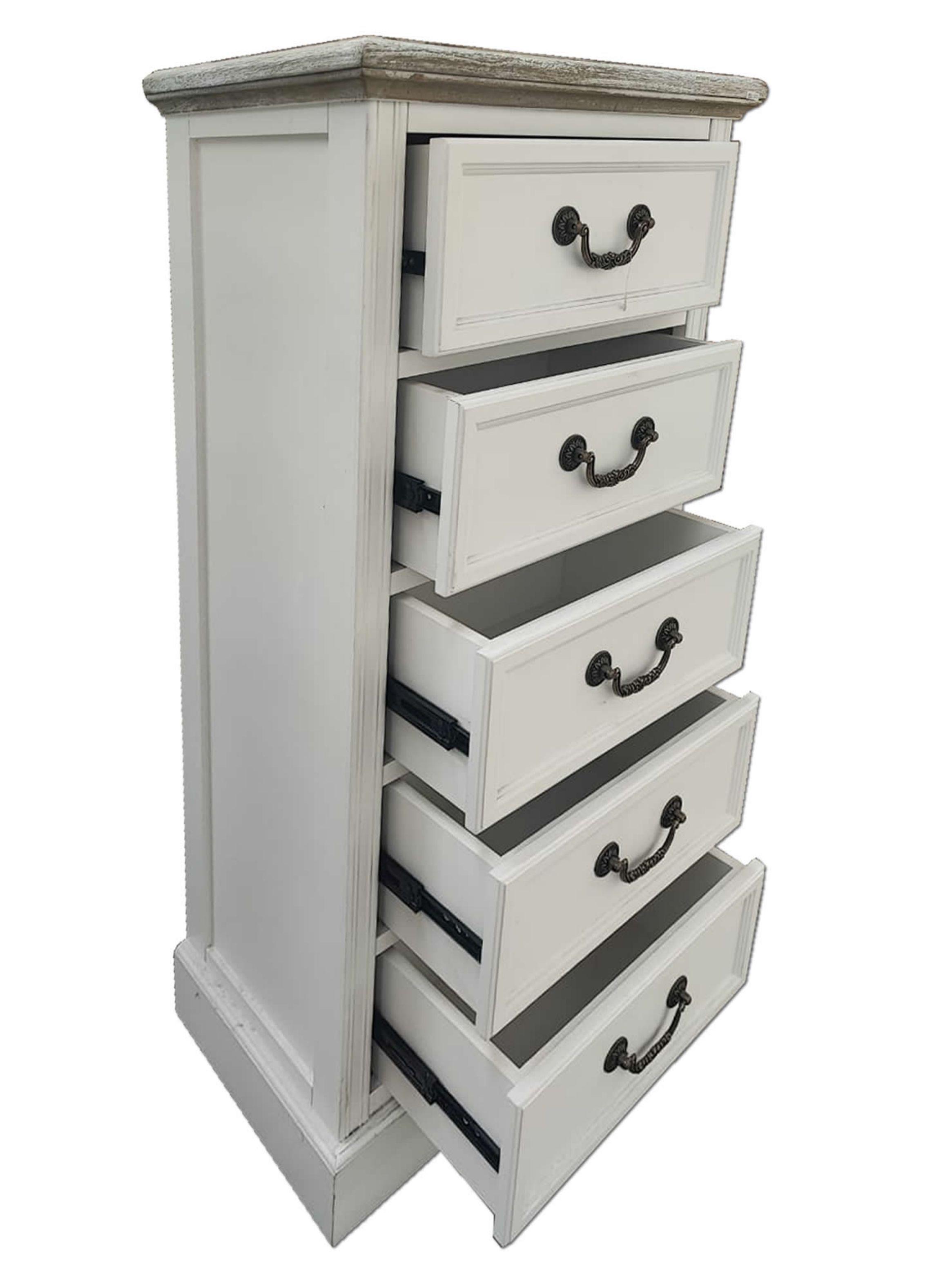 Cajonera 5 Cajones clásicos Blanca Slim Albayalde Ecomuso-2
