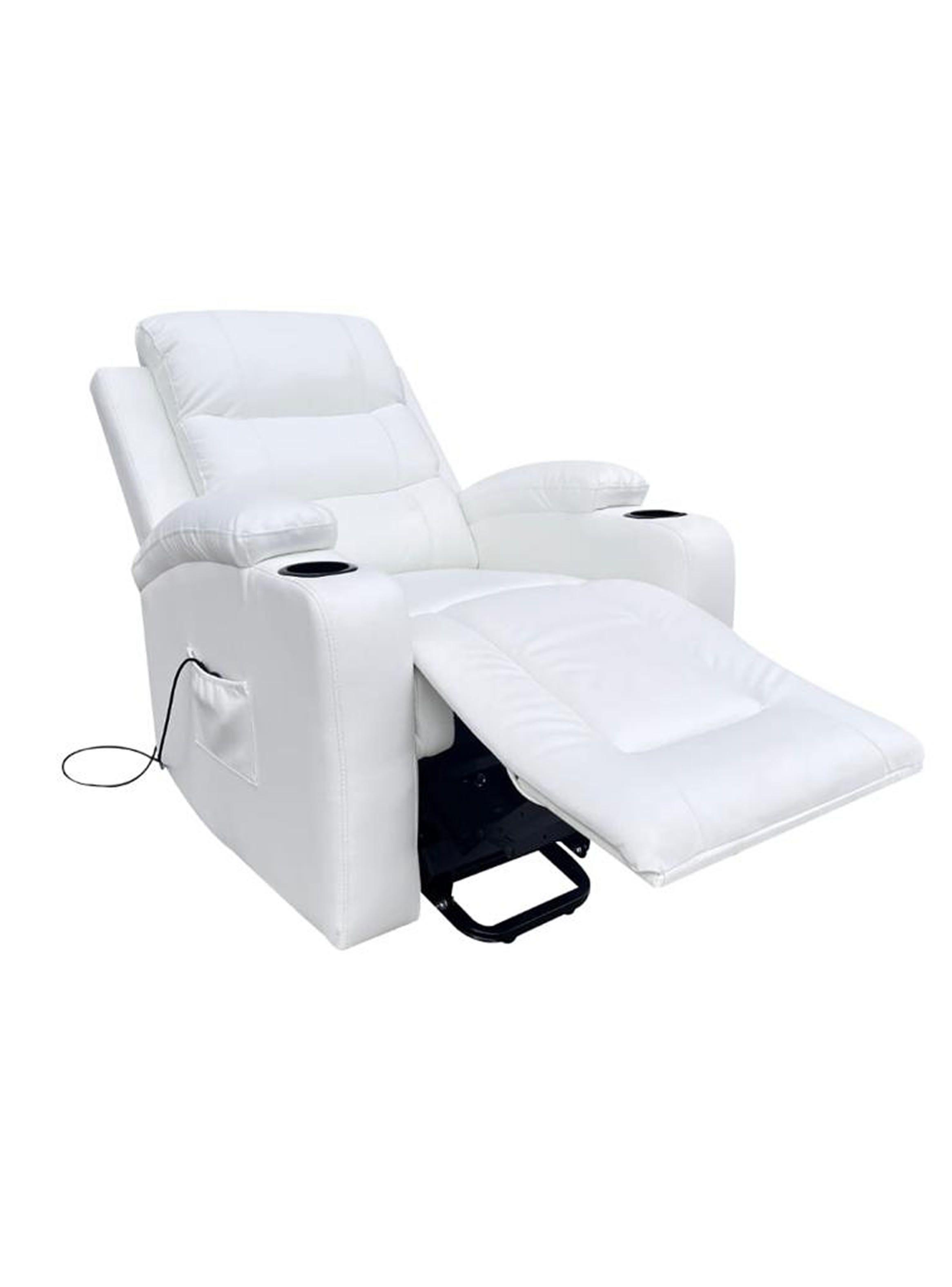 BERGERE BIG BOSS MASAJE Y ELEVACION RECLINABLE ELECTRICO BLANCO-3