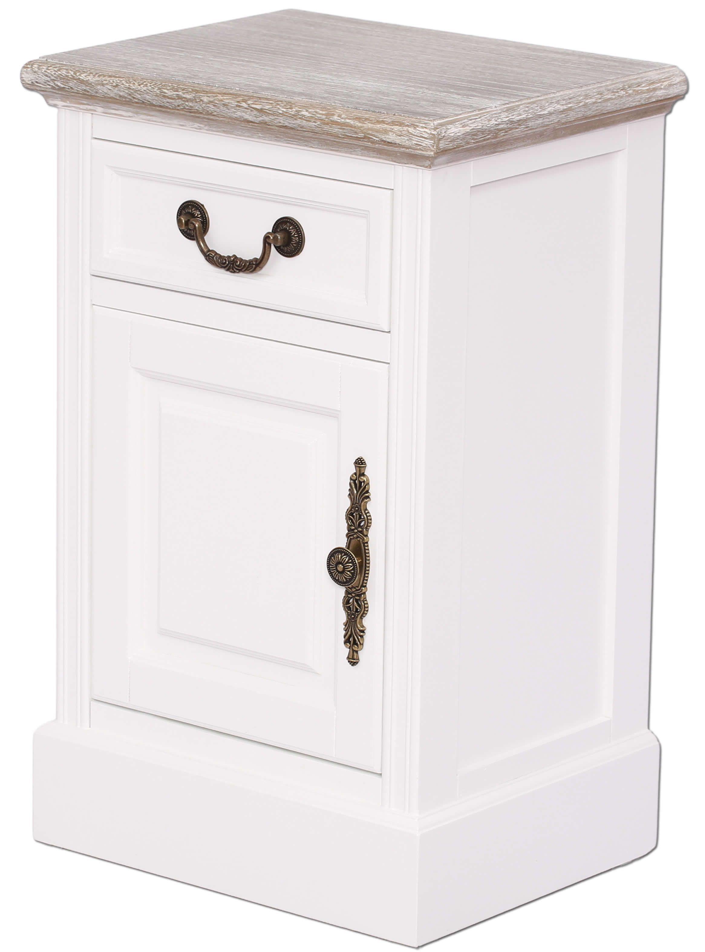 Velador puerta cajón clásico cubierta albayalde Ecomuso-2