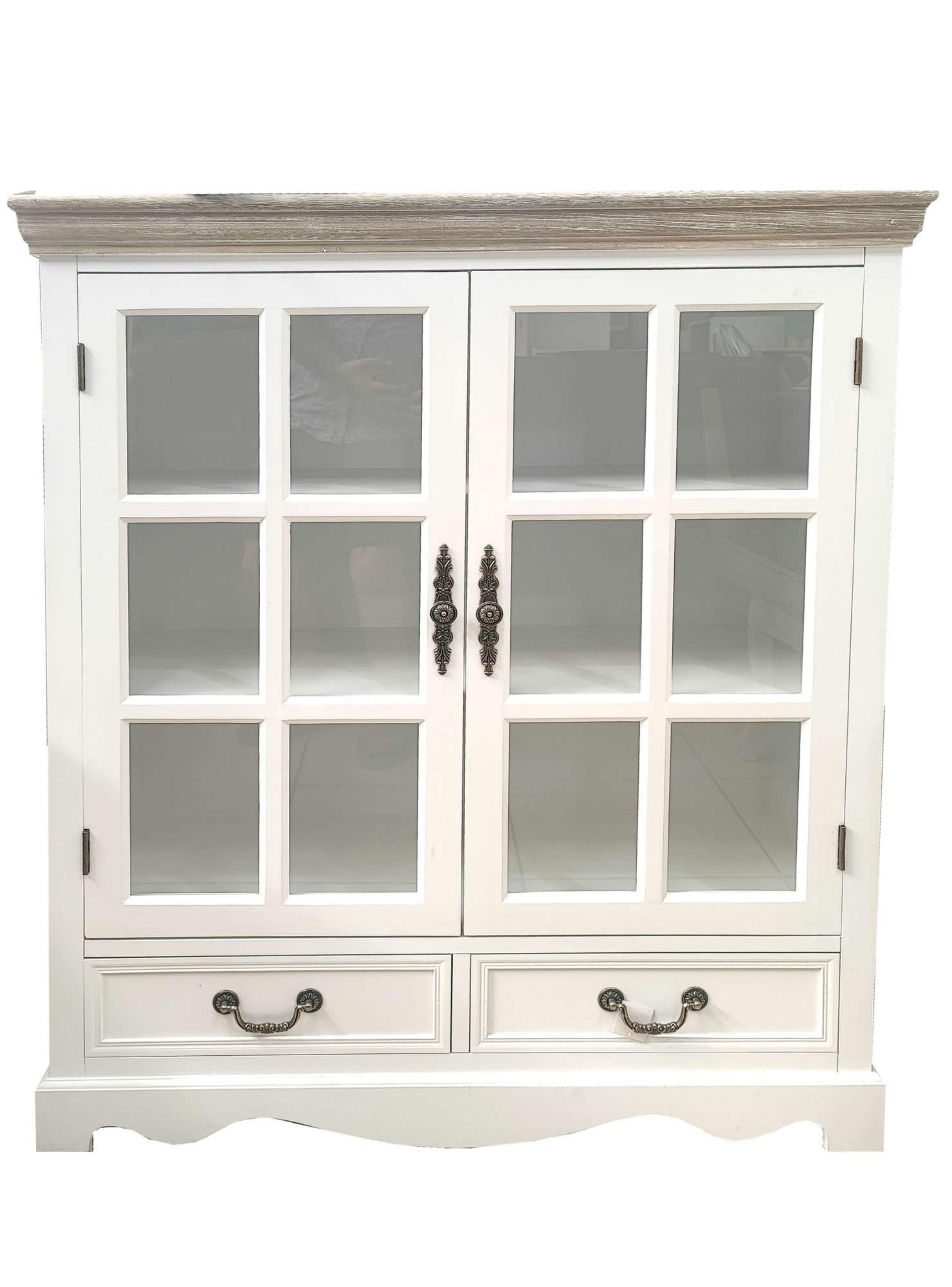 Vitrina clasica Albayalde 12 ventanas 2 Cajones Ecomuso-0