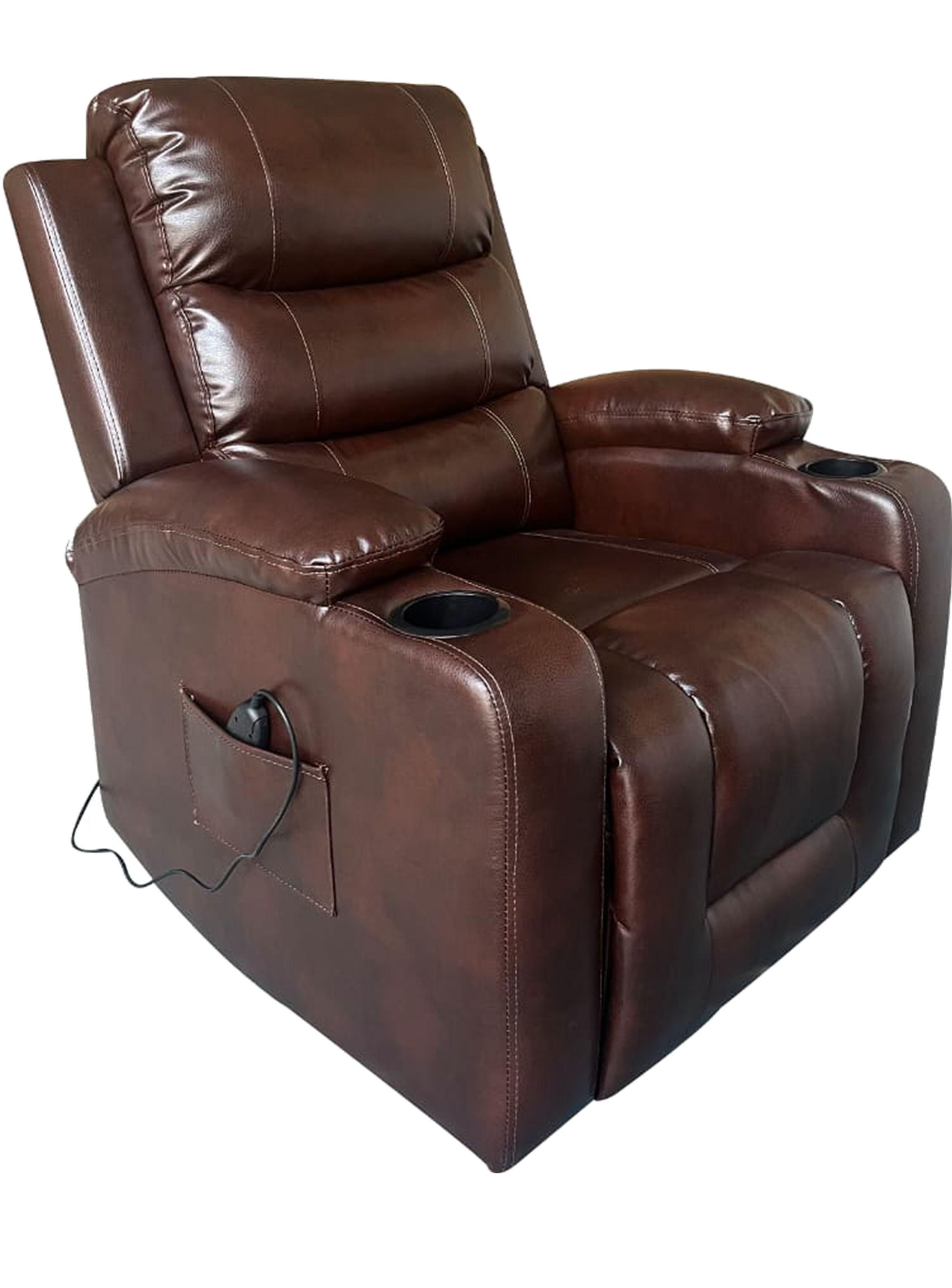 BERGERE BIG BOSS MASAJE Y ELEVACION RECLINABLE ELECTRICO CHOCOLATE-2