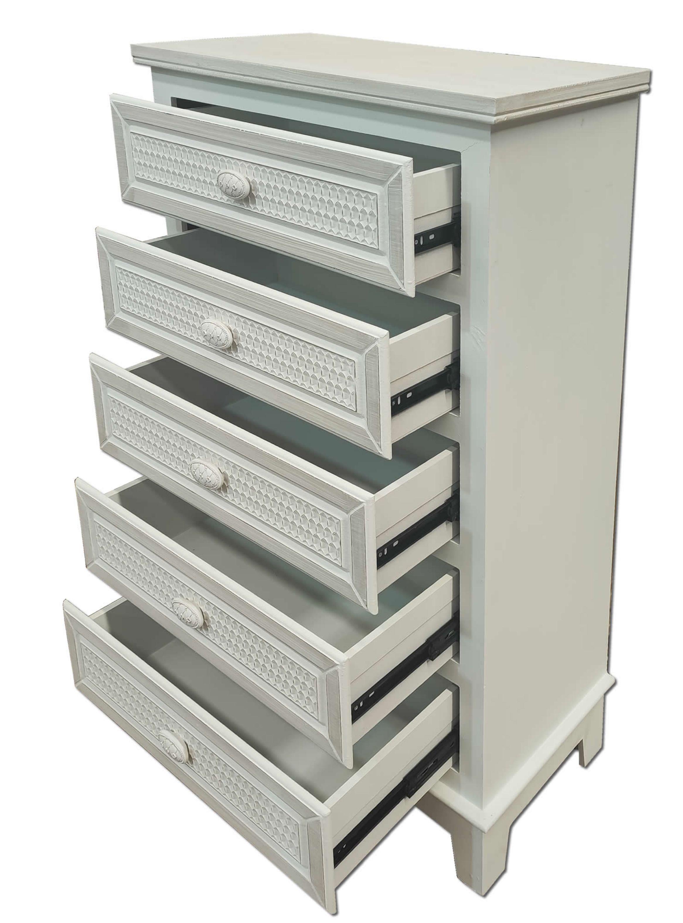 Cajonera 5 Cajones Blanca Provenzal Panal Slim Ecomuso-2