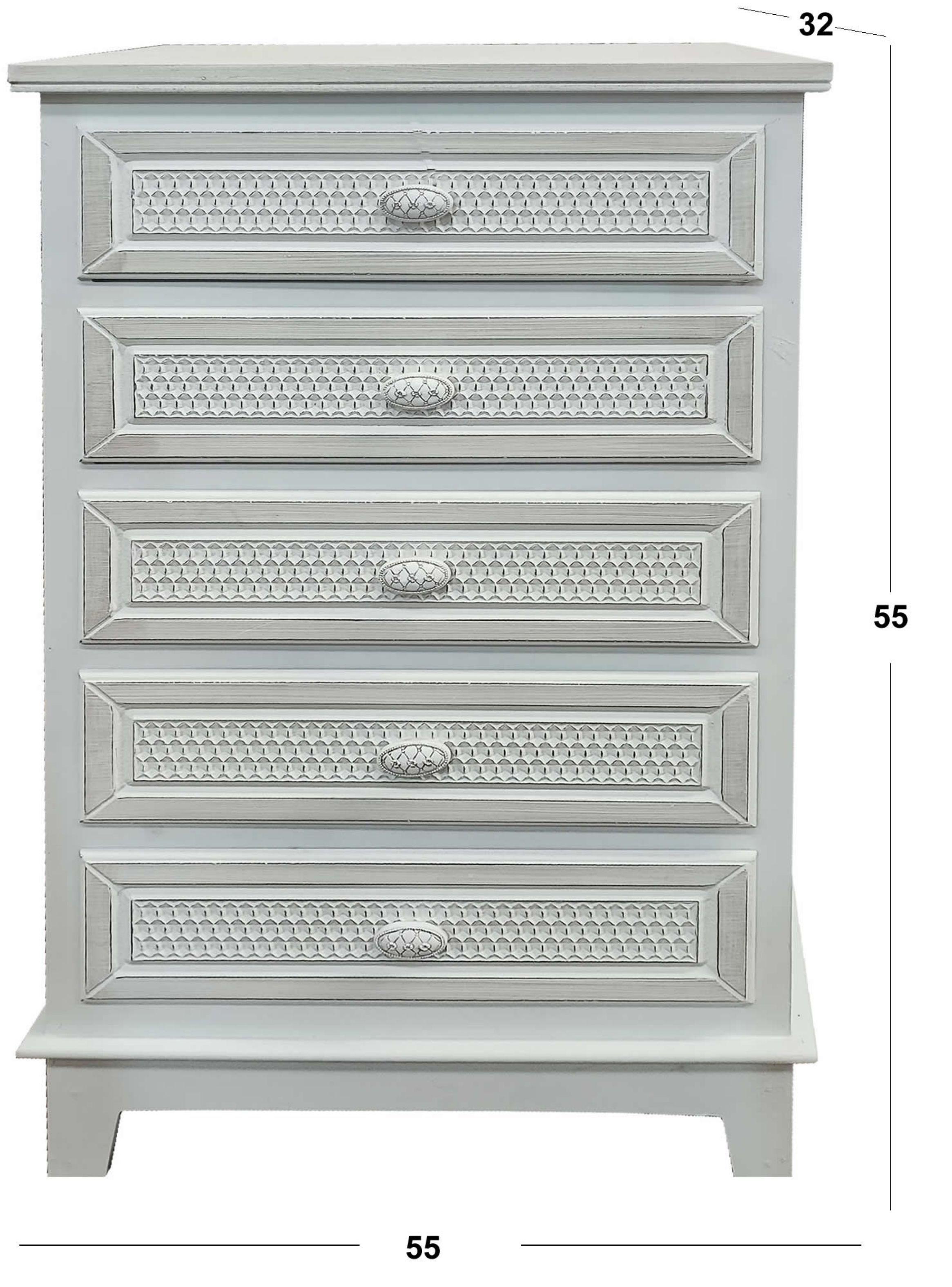 Cajonera 5 Cajones Blanca Provenzal Panal Slim Ecomuso-3