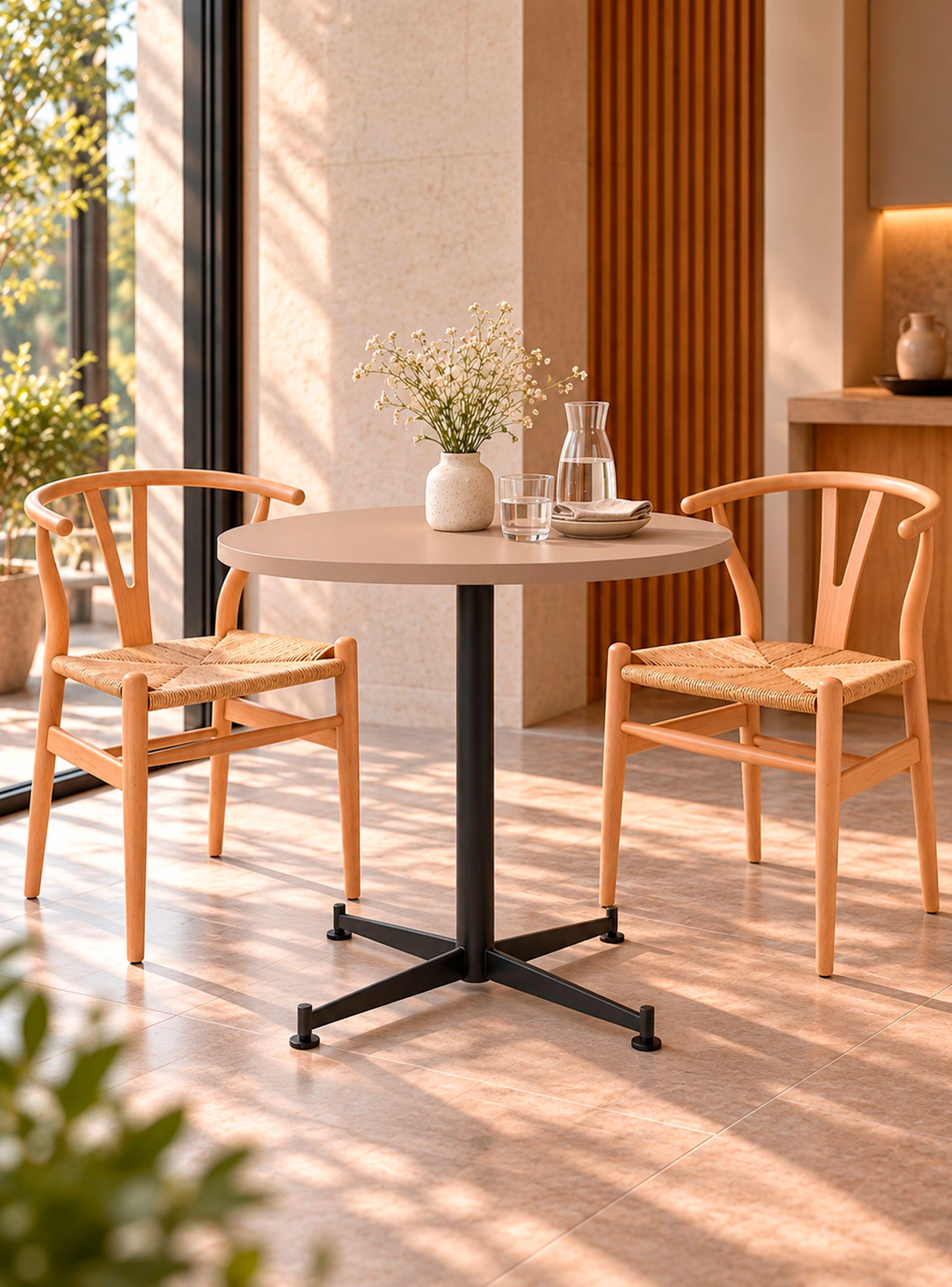 Mesa Comedor Base COLUMNA 70x75 Silver Legno-3
