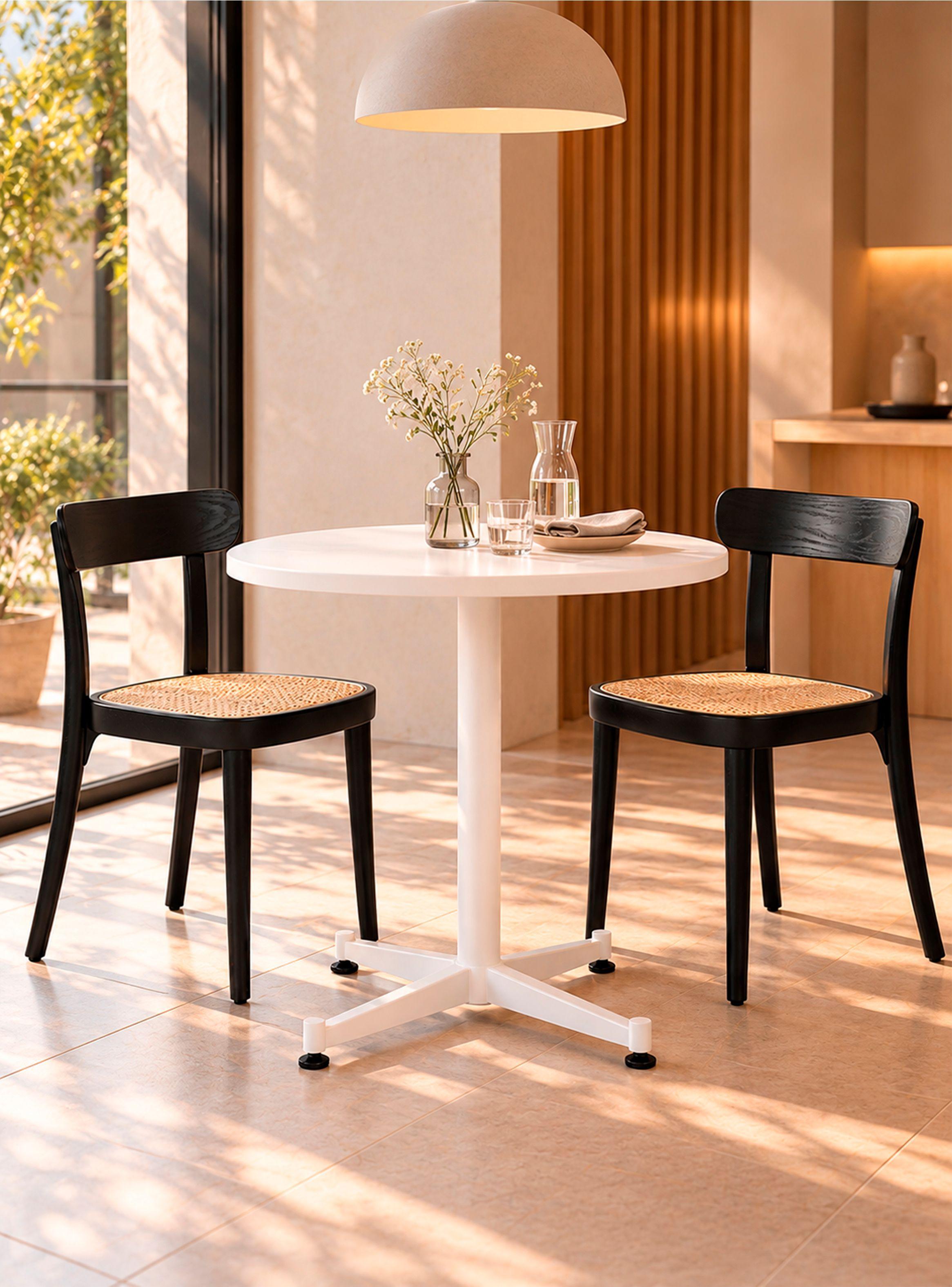 Mesa Comedor Base COLUMNA 70X75 Blanco mate-3