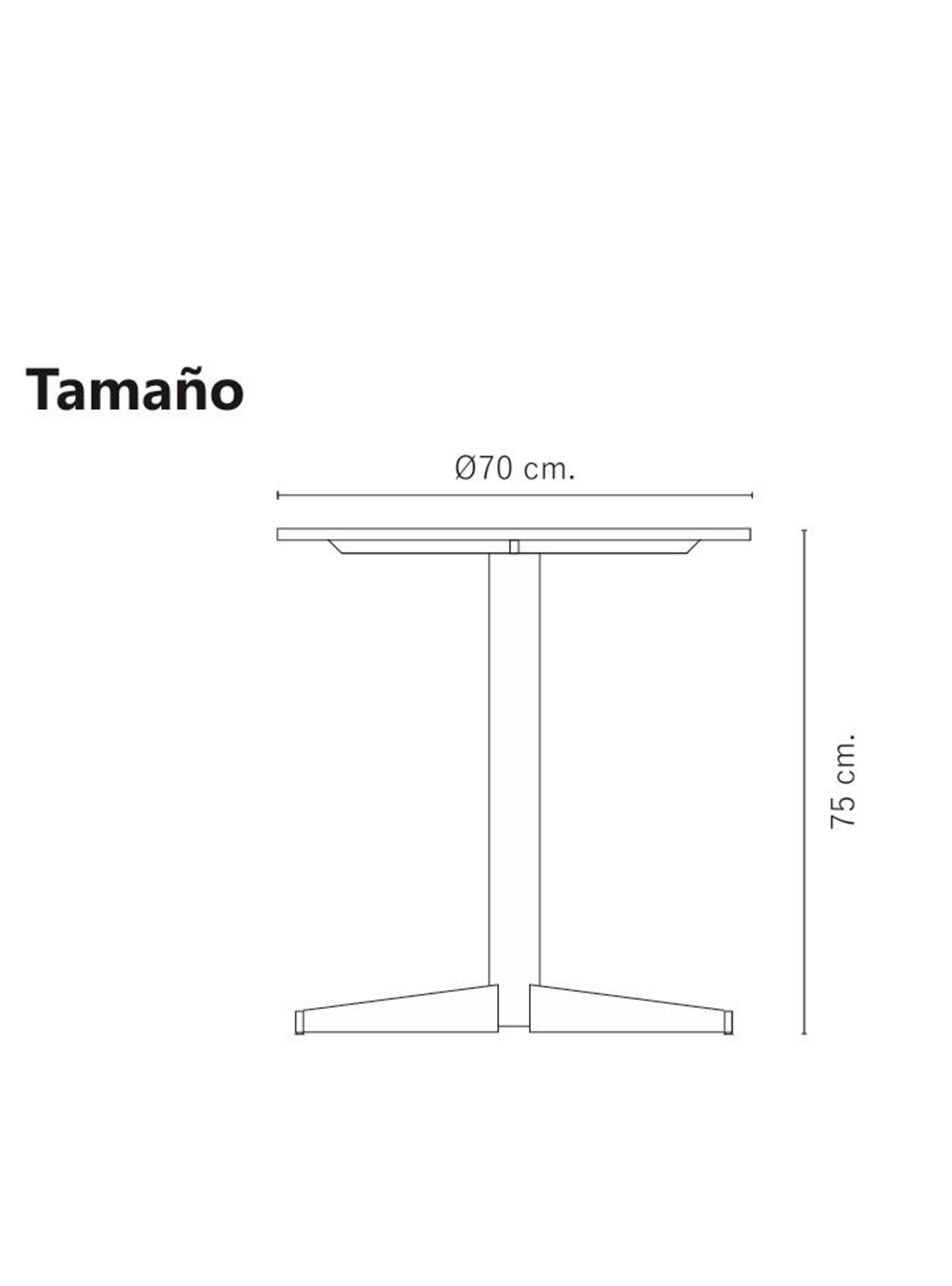 Mesa Comedor Base COLUMNA 70X75 Blanco mate-4