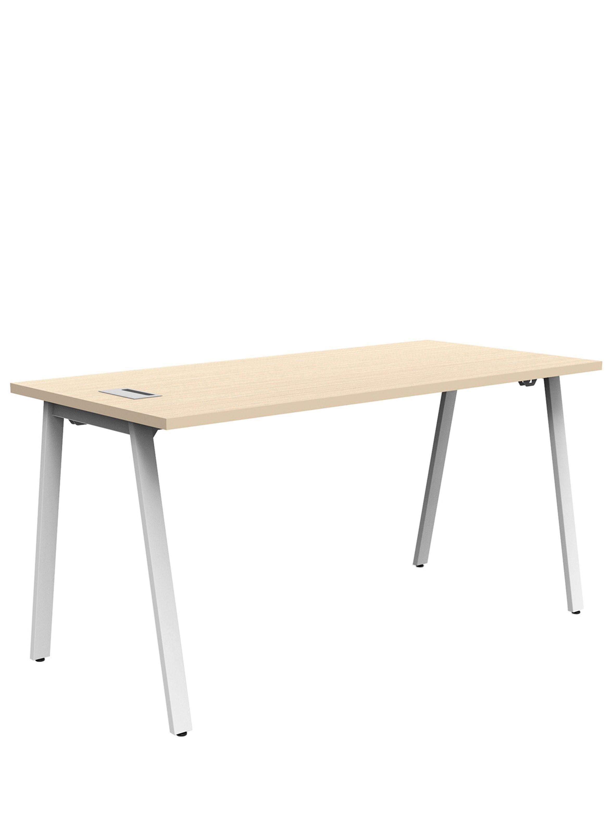 Escritorio Office ALPHA 150x70x75h Pure legno Blanco mate-0