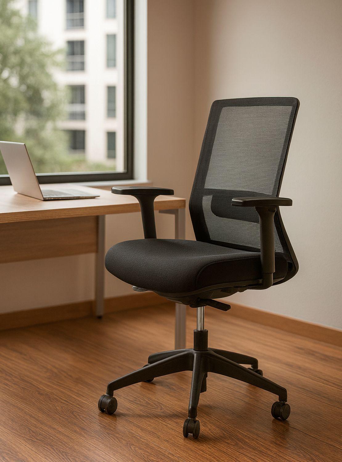 Silla Giratoria Ergonómica de oficina RANCO negro-3