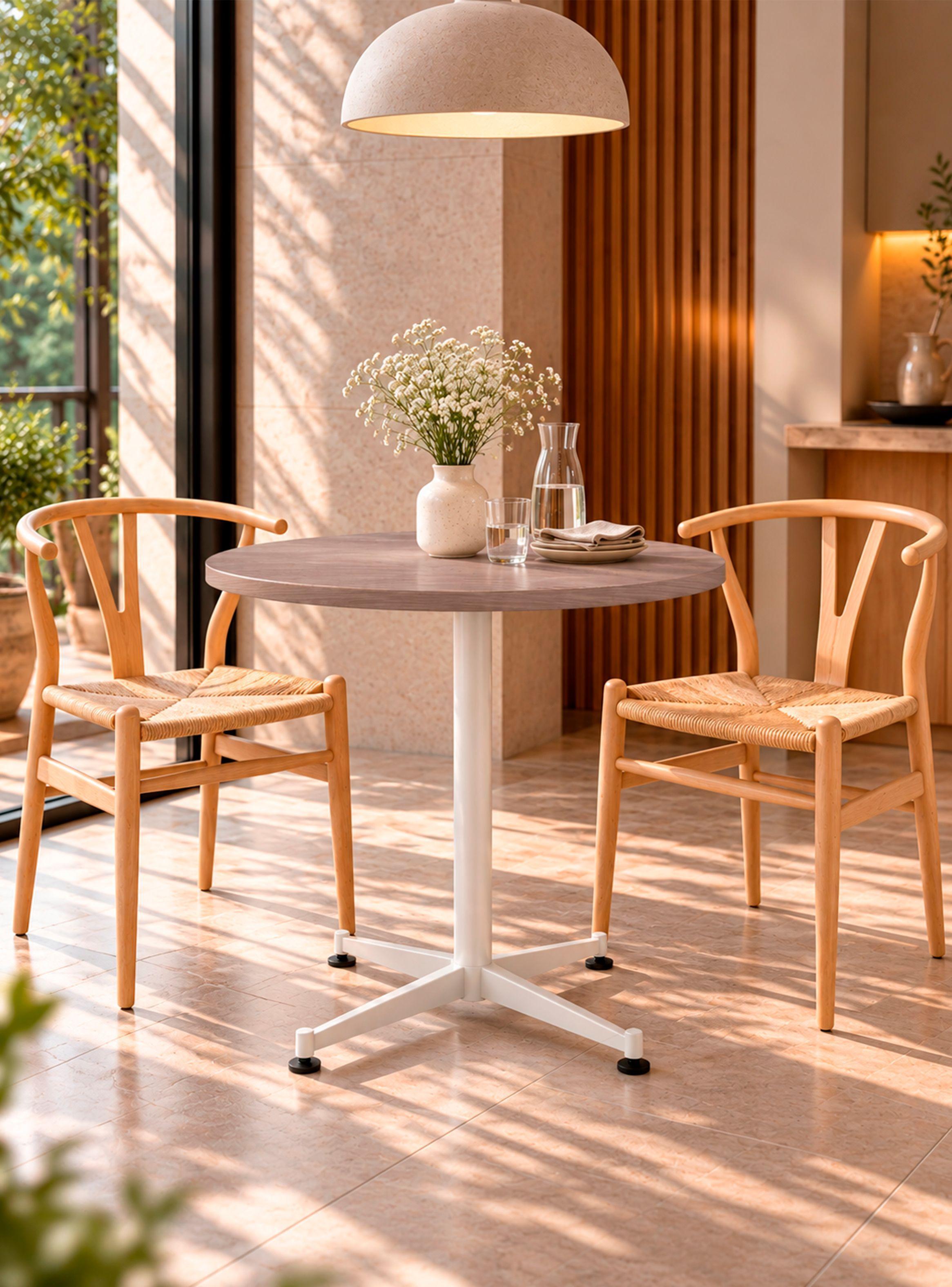 Mesa Comedor Base COLUMNA 70x75 Silver Legno-3