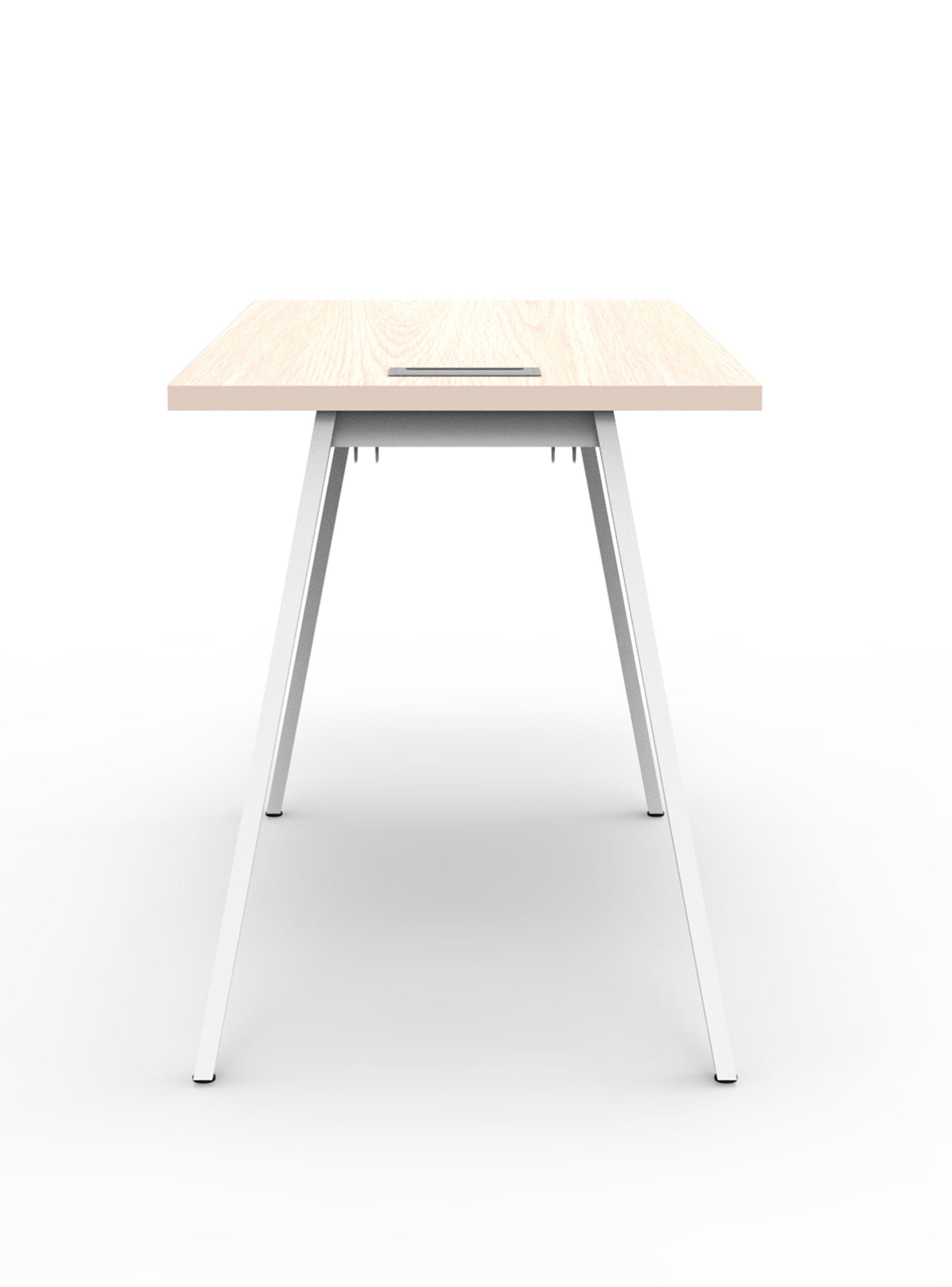 Escritorio Home Office ALPHA 120x60x75h Pure legno Blanco mate-1