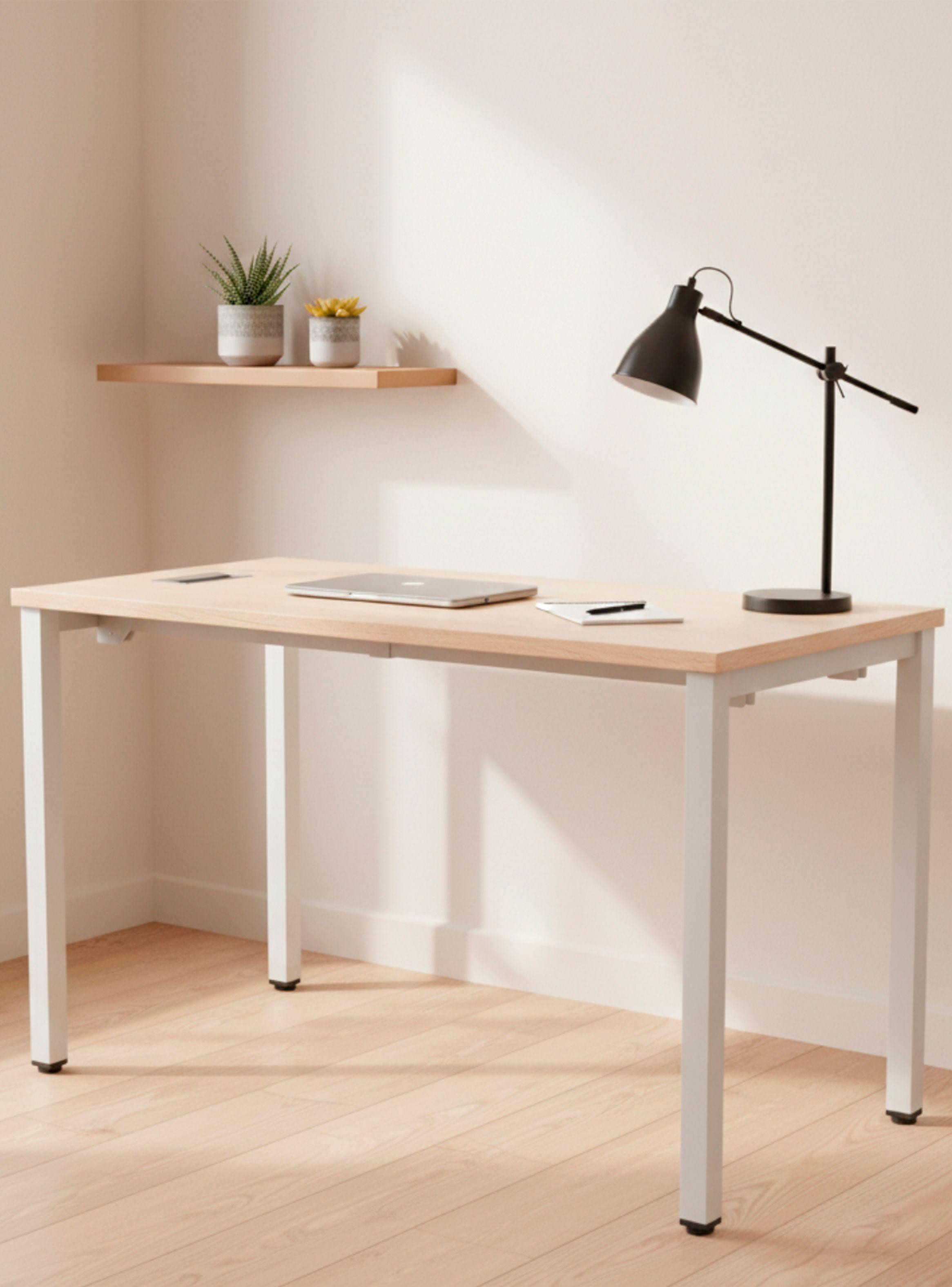 Escritorio PARIS Home Office 120x60x75 color Pure legno Blanco mate-4