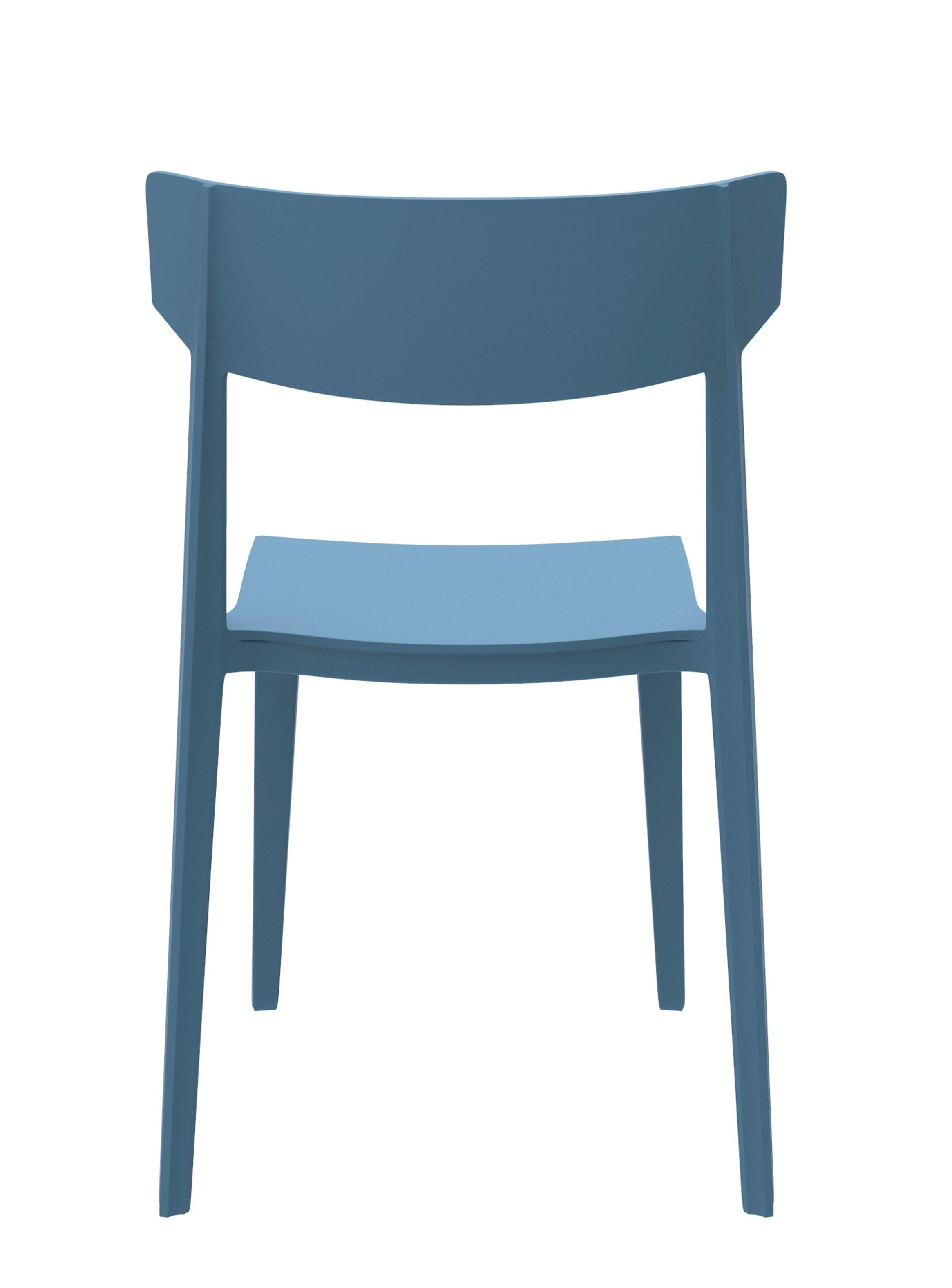 Silla de terraza monoblock RIO azul grisáceo-2