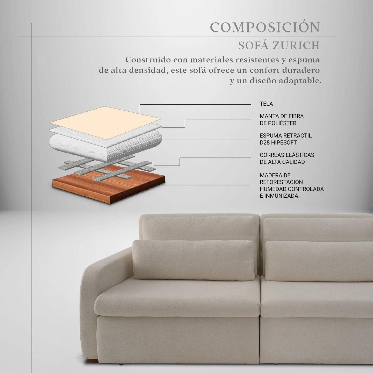 Sofá Cama 2 Cuerpos Zurich 2.48 Metros-7