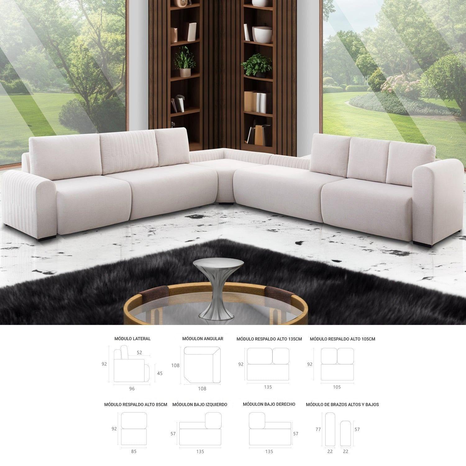 Sofá 5 Cuerpos Lodi Gris-6