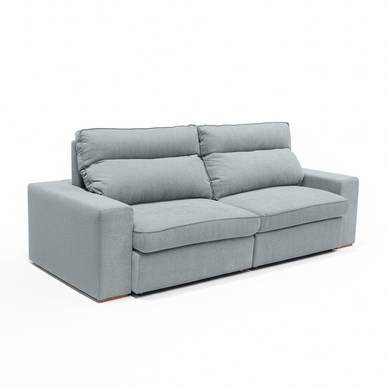 Sofá 2 Cuerpos Austin Reclinable Extensible Gris 250 cm-2