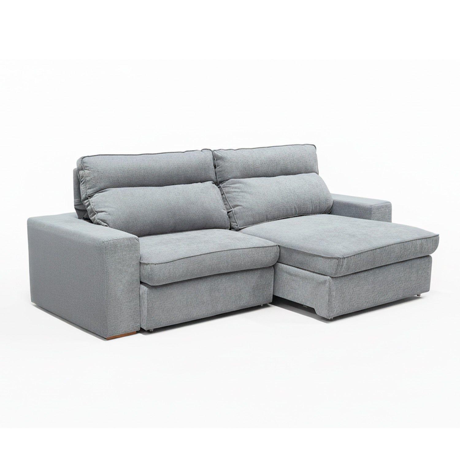 Sofá 2 Cuerpos Austin Reclinable Extensible Gris 250 cm-5