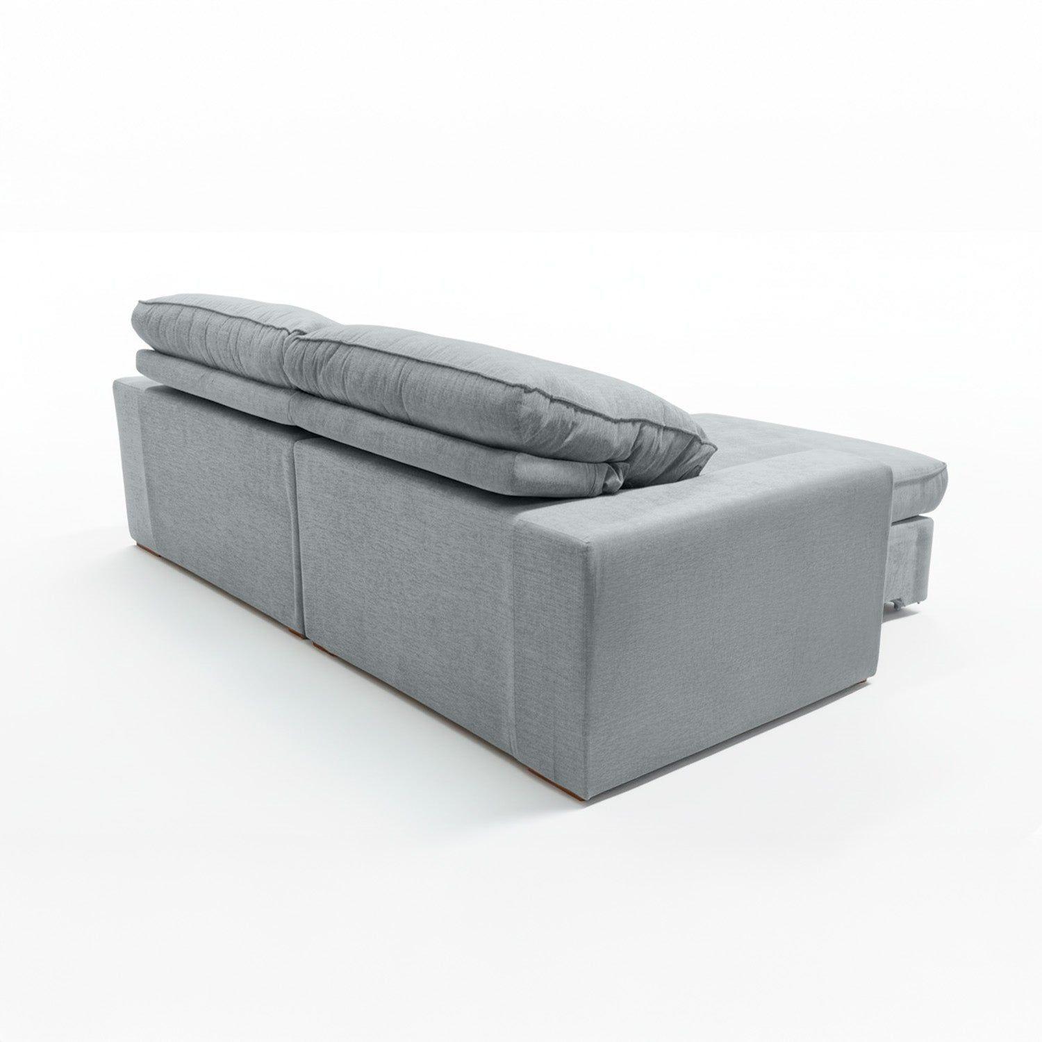 Sofá 2 Cuerpos Austin Reclinable Extensible Gris 250 cm-8