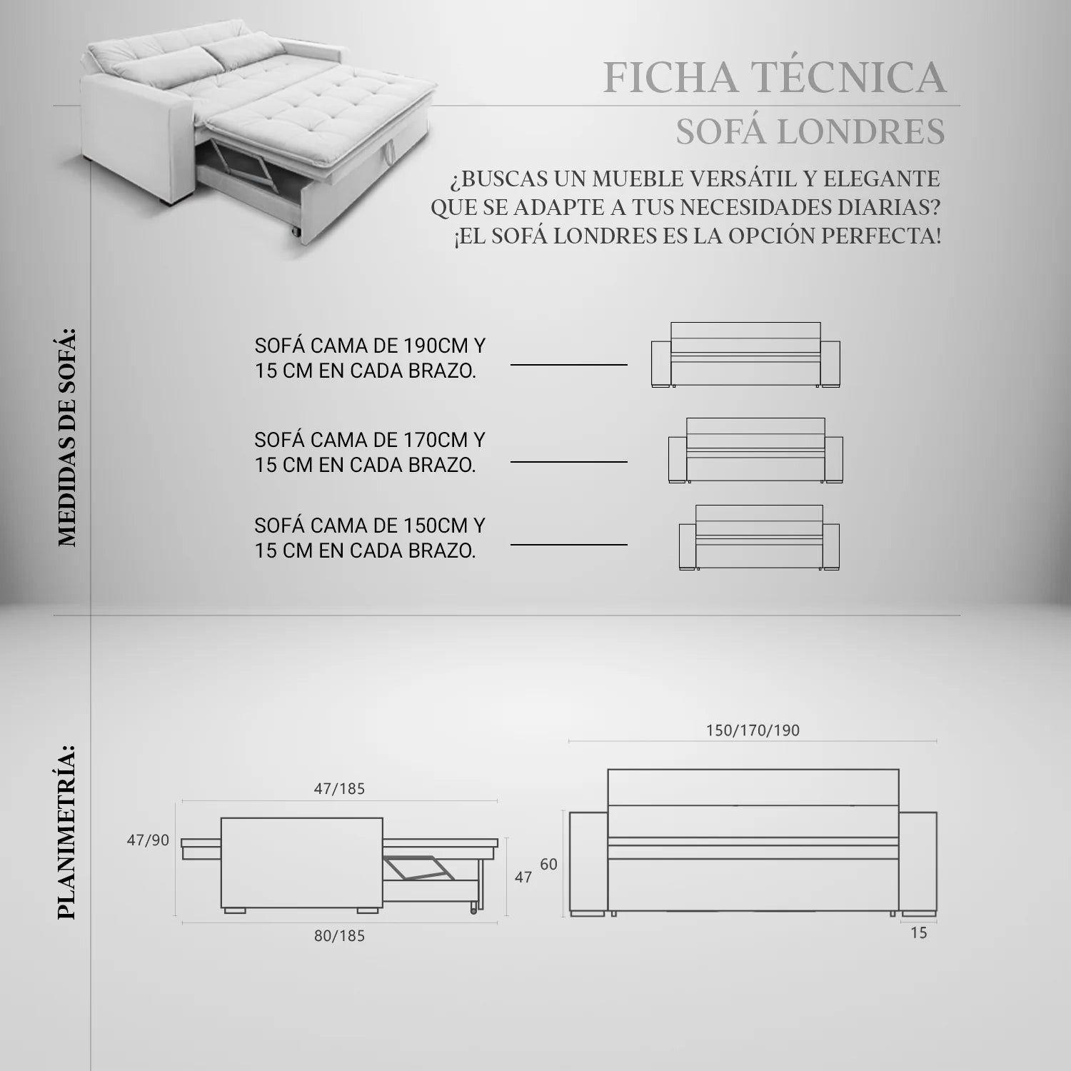 Sofá Cama 2 Cuerpos Londres 150 cm Green-2
