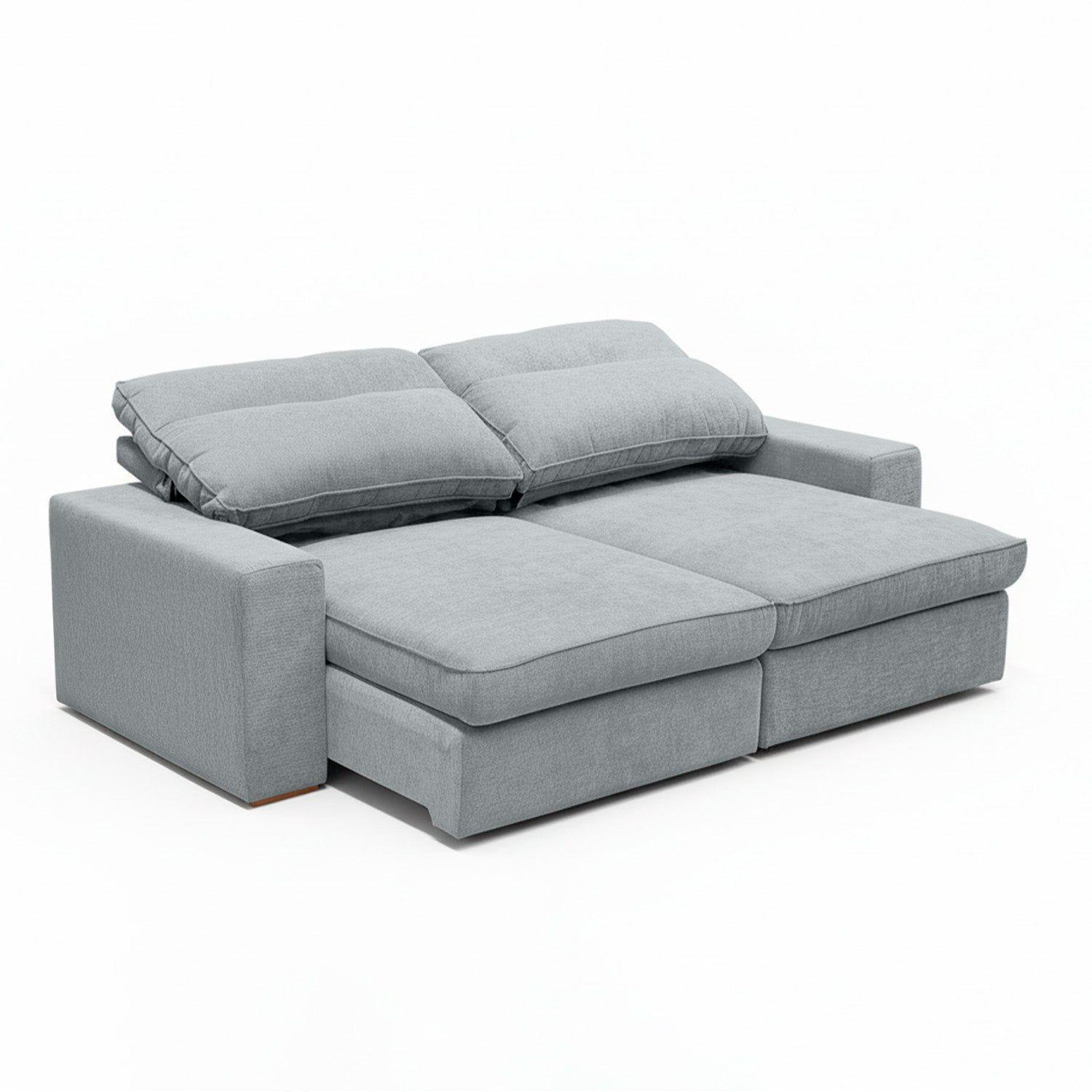 Sofá 2 Cuerpos Austin Reclinable Extensible Gris 230 cm-6