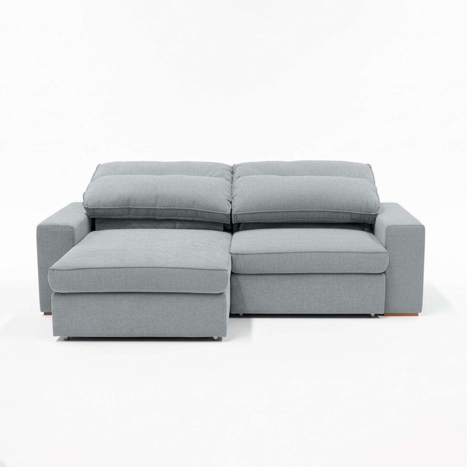 Sofá 2 Cuerpos Austin Reclinable Extensible Gris 230 cm-7
