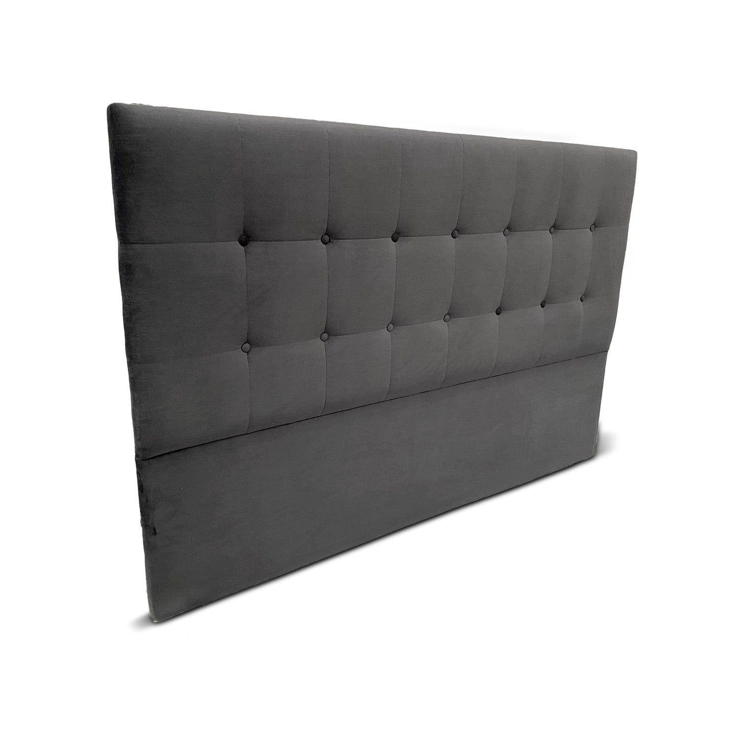Respaldo De Cama Turquesa Queen Dark Gray-1