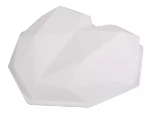 6 Molde Corazon Diamante Molde De Silicona Corazón Chocolate Blanco-0