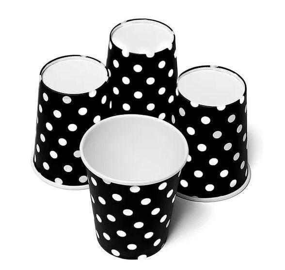 Pack X10 Vasos Desechables Decoración Vaso Cumpleaños Negro-0