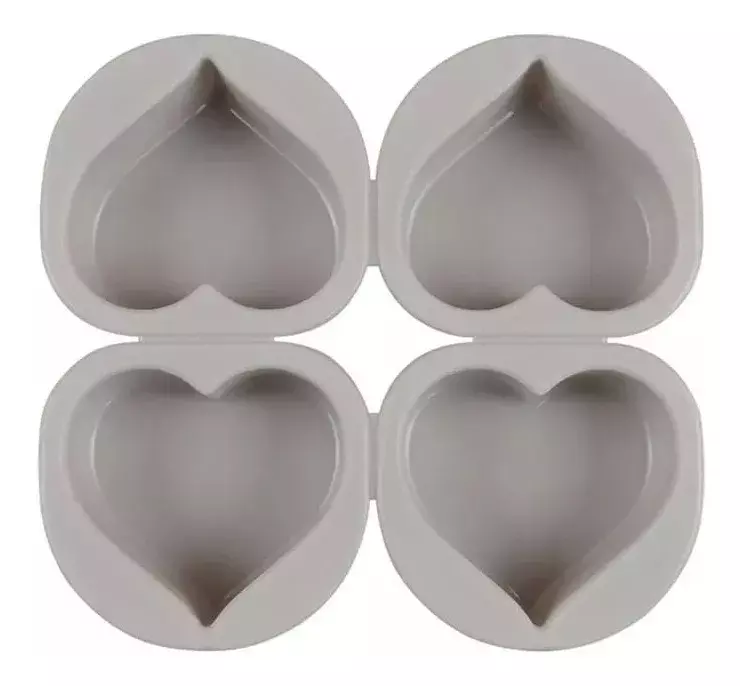 Molde Silicona Moldes Silicona Reposteria Corazon 4 Cav 6389-4