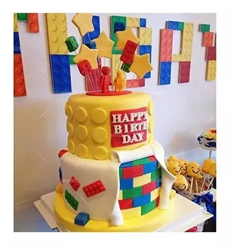 Molde De Silicona Molde Fondant Lego Molde Lego N359-1