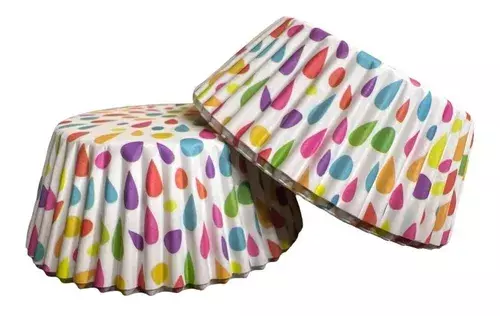100 Capsulas Para Hornear Capsula Cupcakes Capsula Gotas 7cm-1