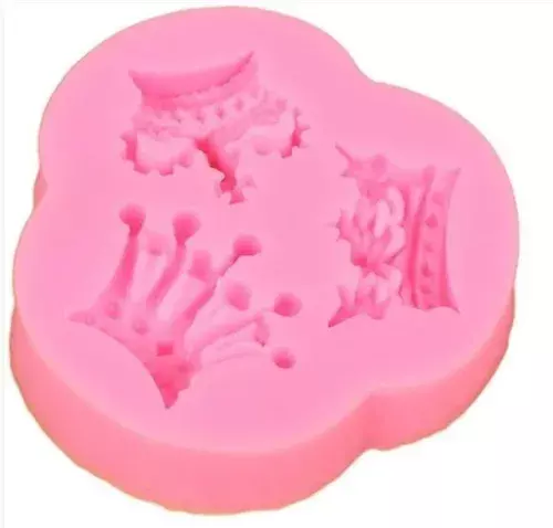 Molde De Silicona Molde Corona Molde De Fondant 3 Corona-0