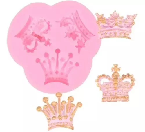 Molde De Silicona Molde Corona Molde De Fondant 3 Corona-1