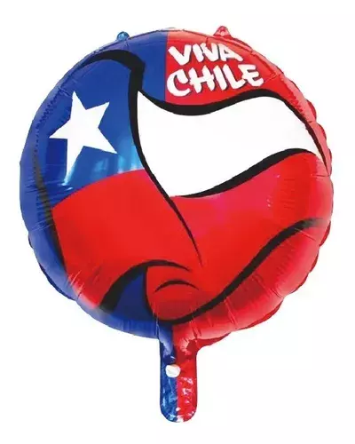 1 Globo Bandera De Chile Globo Decoración Fiestas Patrias-0