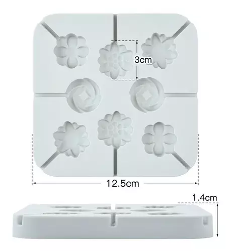 Molde Silicona Cakepop Flores-1