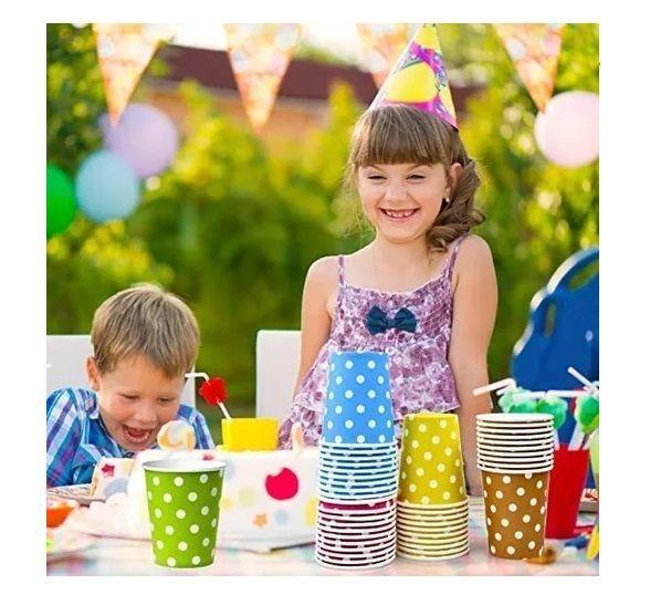 X10 Vasos Desechables Decoración Vaso Cumpleaños Rojo 1619-6