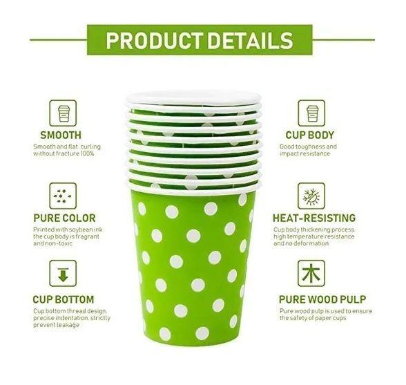 X10 Vasos Desechables Decoración Vaso Cumpleaños Rojo 1619-5