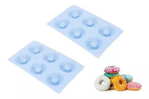 Pack X2 Moldes Silicona  Mini Dona-1